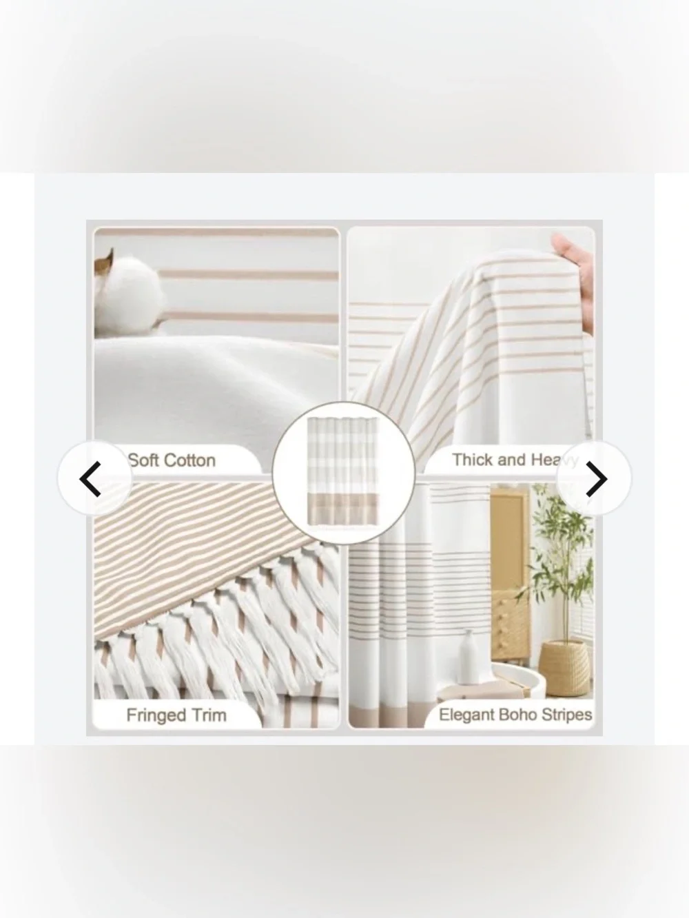 Awellife Beige Bathroom Shower Curtain 72